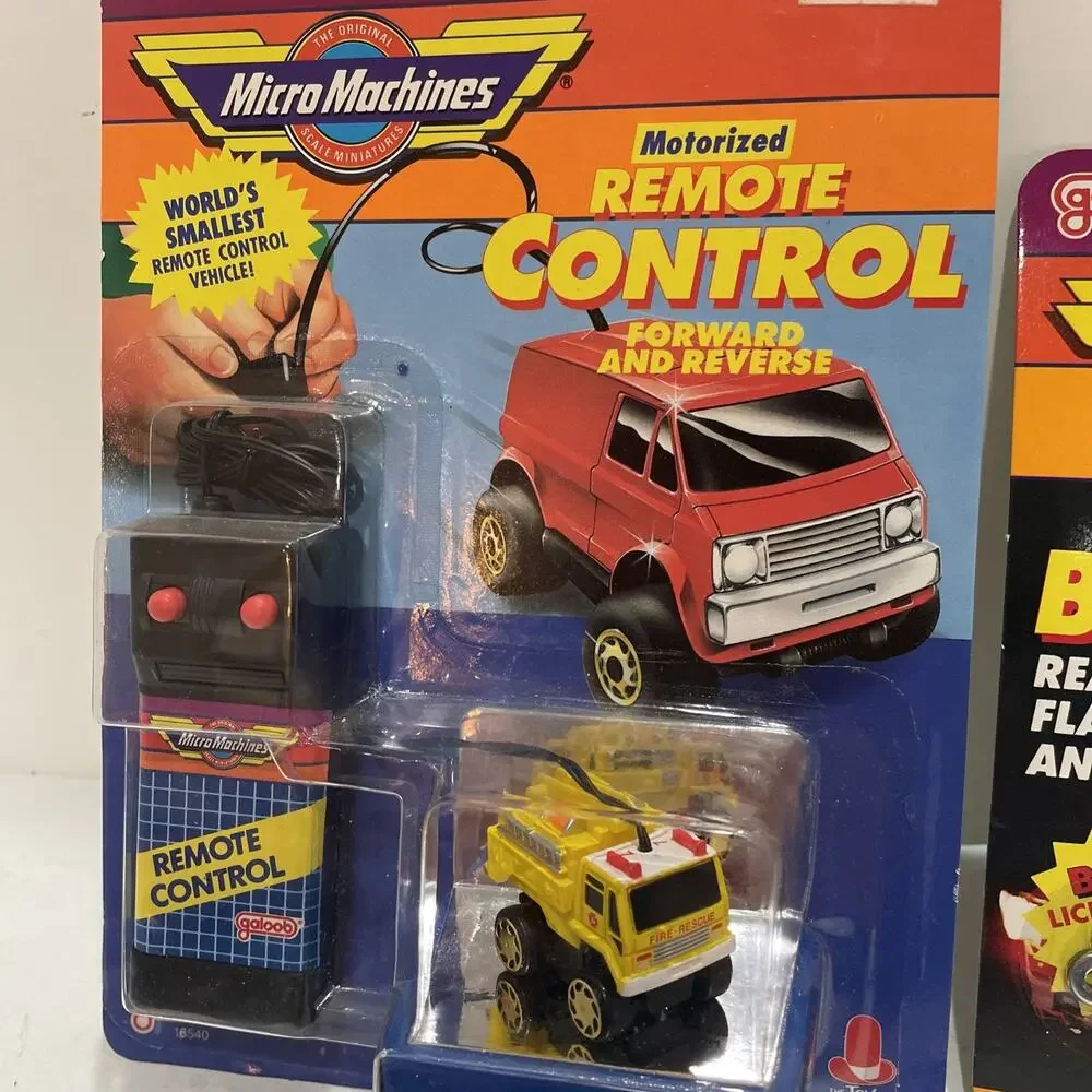 MICRO MACHINES Remote Control Fire Truck 1989 Sealed. And Blaze And Roar 7440